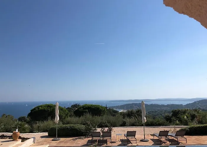 Quiet 4 Bedrooms Full Sea View Heated Pool Villa Sainte-Maxime