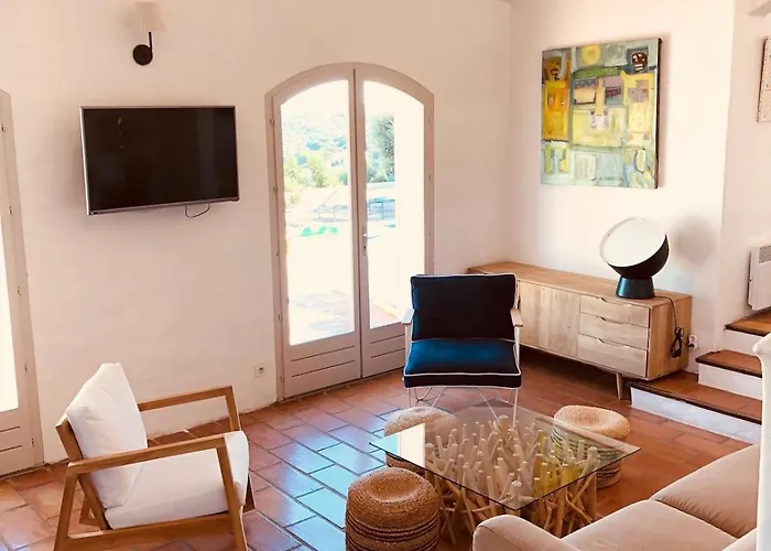 Quiet 4 Bedrooms Full Sea View Heated Pool Villa Sainte-Maxime